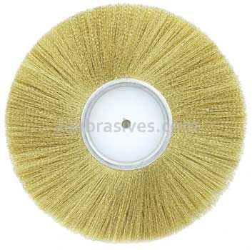 Weiler 22241 6" Plater's Crimped Wire Wheel .005" Brass Fill 1/4" Arbor Hole