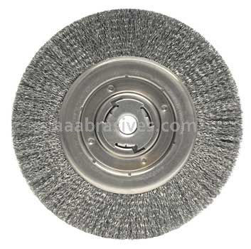 Weiler 36265 Wolverine 10" Crimped Wire Wheel .014" Steel Fill Wide Face 3/4" Arbor Hole