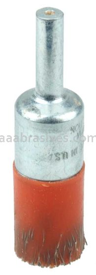 Weiler 35535 1/2" Polyflex Encapsulated Crimped Wire End Brush .0104" Steel Fill