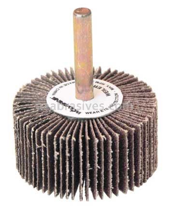 Weiler 30723 2" x 1" x 60 AO Wolverine Coated Abrasive Flap Wheel 1/4" Stem