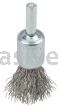 Weiler 11011 1/2" Coated Cup Crimped Wire End Brush .0104" Stainless Steel Fill