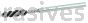 Weiler 22603 Burr-Rx 7MM-Dia Power Tube Brush .026/120 CG Crimped Fill 1" Brush Length 3-1/2" Overall Length