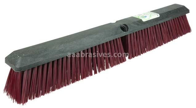 Weiler 42354 24" Green Works Sweep Coarse Maroon Fill with Foam Block