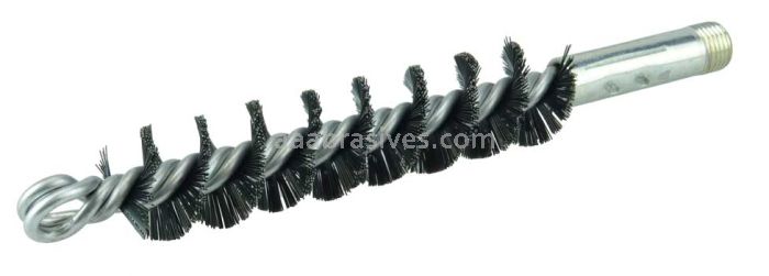 Weiler 44124 7/8" Single Spiral Flue Brush .012 Steel Fill