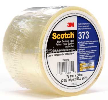 Scotch&trade; Box Sealing Tape 373 Clear 72mm x 50m 3M 7010312442