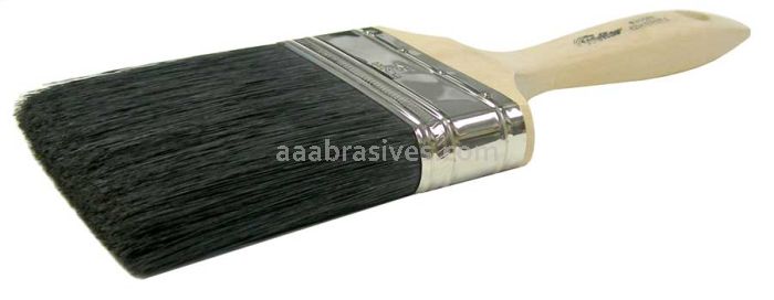 Weiler 40023 4" Wall Paint Brush Black China Bristle Fill 3-1/2" Trim Length Sanded Wood Handle