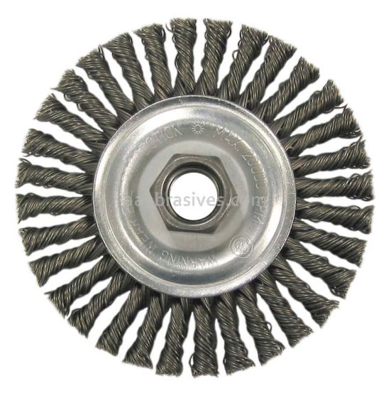 Weiler 36023 - 4" .020, M14 x 2.0 A.H., Retail Pack, Vortec Pro Knot Wire Wheel, Stringer Bead Twist - 012382360238
