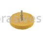 Mounted Buffing Wheel 3" Dia. 1/4" shank 46 Ply Spiral Sewn 160-3YM Treated Yellow