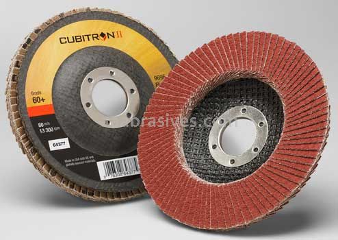 3M™ 7100104940 4-1/2 x 7/8 60+ Grit 969F T27 Cubitron™ II Flap Disc