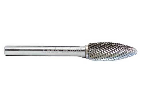 SH-53 3/16x3/8x1/8 Flame Double Cut Carbide Burr