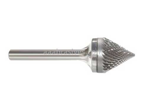 SJ-42 1/8x3/32x1/8 60% Included Angle Double Cut Carbide Burr