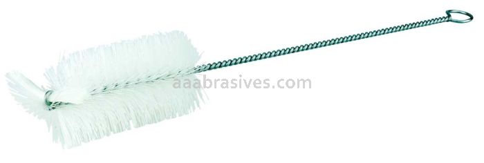 Weiler 75085 Bottle Brush Twisted Wire Handle White Nylon Fill