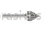 SJ-42 1/8x3/32x1/8 60% Included Angle Double Cut Carbide Burr