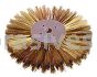 Osborn 6” Dia Platers Brass Wheel (15/16” Wide X .006 X 1/2” AH) #54055