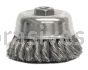 Weiler 12766 - 4" .020, 5/8"-11 A.H. , Double Row Wire Cup Brush - 012382127664