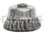 Weiler 12756 4" Double Row Knot Wire Cup Brush .014" Steel Fill 5/8"-11 UNC Nut
