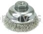 Weiler 13182 3-1/2" Crimped Wire Cup Brush .014" Stainless Steel Fill M10x1.25 Nut
