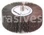 Weiler 30735 3" x 1" x 60 AO Wolverine Coated Abrasive Flap Wheel 1/4-20 Threaded Stem