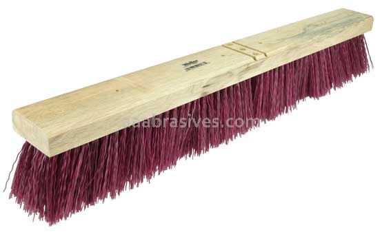 Weiler 44587 24" Contractor Garage Broom Maroon Polypropylene Fill Includes Brace