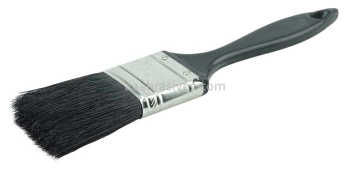 Weiler 40101 1-1/2" Industrial Varnish Brush Black China Bristle 2" Trim Length Blue Plastic Sash