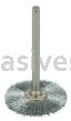 Weiler 26155 1" Miniature Wire Wheel .005" Steel Fill 3/32" Stem
