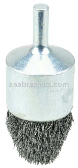 Weiler 10309 Controlled Flare Crimped Wire End Brush 1" .0104" Steel Fill
