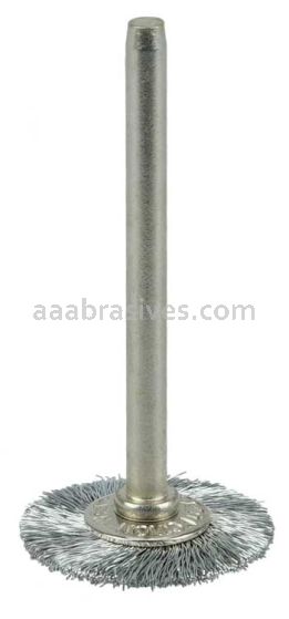 Weiler 26003 3/4" Miniature Wire Wheel .005" Steel Fill 1/8" Stem