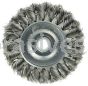 Weiler 08254 3" Standard Twist Knot Wire Wheel .0118" Stainless Steel Fill 1/2"-3/8" Arbor Hole