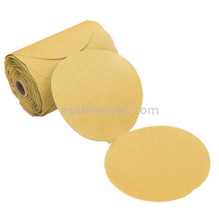 6" PSA Disc Roll , No Hole, (100 per roll), B-Wt, 100 A/O Gold Stearate 6" PSA Disc Roll , No Hole, (100 per roll), B-Wt, 100 A/O Gold Stearate