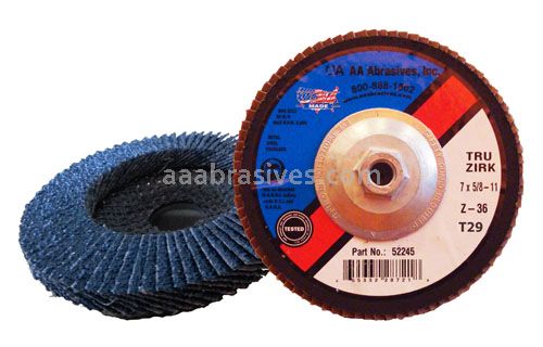 7x5/8-11 #40 Zirc T-29 (Angled) Abrasive Flap Disc Big Max