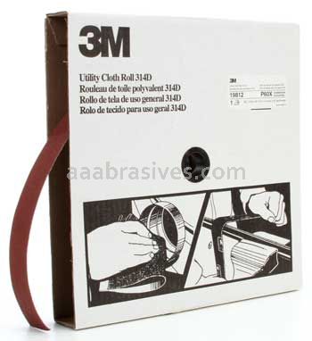 3M™ 7000118532 1-1/2 x 50 yds P60 Grit X-weight 314D Utility Cloth Roll