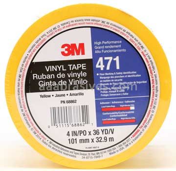 3M™ 7010335141 Vinyl Tape 471 Yellow 4" x 36 yards