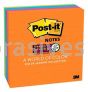 Post-it&trade; Super Sticky Notes 675-4SSUC 4 in x 4 in Rio de Janeiro Collection 3M 7010372293