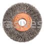 Weiler 16511 1-1/4" Small Diameter Crimped Wire Wheel .006" Stainless Steel Fill 1/4" Arbor Hole