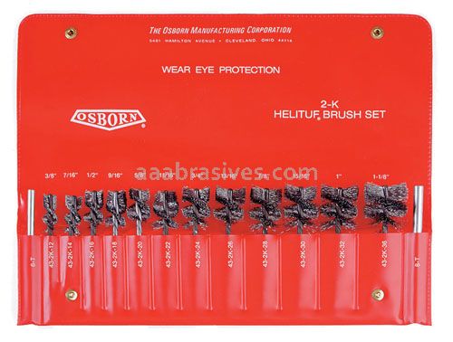 Osborn 1/2” Spiral Wire Tube Brush .0050 W-1/8” Stem Dia #36032