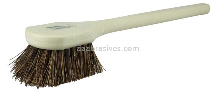 Weiler 79107 20" Utility Scrub Brush Palmyra Fill Long Handle Foam Block