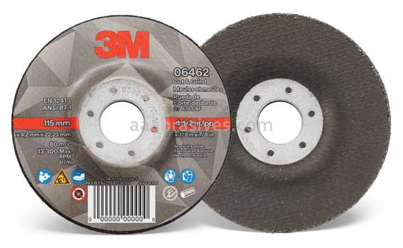 3M&trade; 7100214084 4-1/2 x 1/8 x 7/8 06462 T27 Cut & Grind Wheel