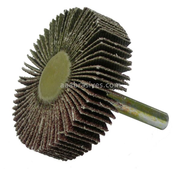 Weiler 52369 - 2" x 1/2" 1/4" Stem, 120AO, Tiger Coated Abrasive Flap Wheel - 012382523695