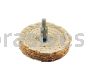 Mounted Buffing Wheel 3" x 1/4" shank 11 Ply Spiral Sewn 160-3SM Sisal Tan