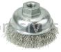 Weiler 13184 3-1/2" Crimped Wire Cup Brush .014" Stainless Steel Fill M14 x 2.0 Nut