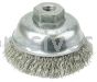 Weiler 13187 3-1/2" Crimped Wire Cup Brush .014" Stainless Steel Fill 1/2"-13 UNC Nut