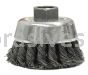 Weiler 13716 2-3/4" Single Row Knot Wire Cup Brush .014" Steel Fill M10x1.50 Nut