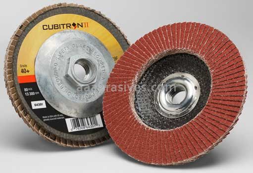 3M 7100104605 4-1/2 x 5/8-11 40+ Grit 969F T29 Cubitron II Flap Disc