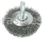 Weiler 17906 2" Stem-Mounted Concave Crimped Wire Wheel .008" Steel Fill 1/4" Stem
