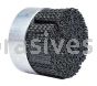 Weiler 86014 Burr-Rx 3" Maximum Density Miniature Disc Brush 80CG Crimped Rectangular Fill