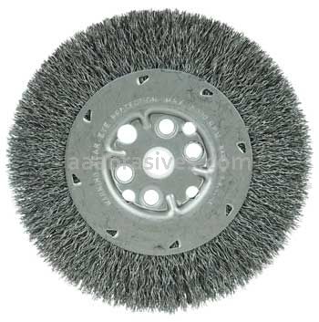 Weiler 01505 6" Maximum Density Crimped Wire Wheel .014" Steel Fill 5/8"-1/2" Arbor Hole