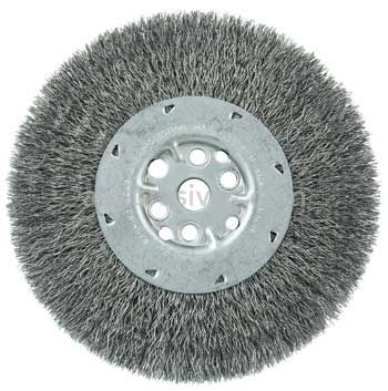 Weiler 01511 7" Maximum Density Crimped Wire Wheel .014" Steel Fill 5/8" Arbor Hole