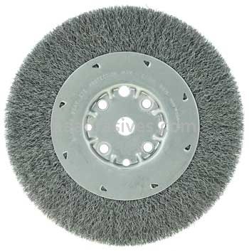 Weiler 01512 8" Maximum Density Crimped Wire Wheel .006" Steel Fill 5/8" Arbor Hole
