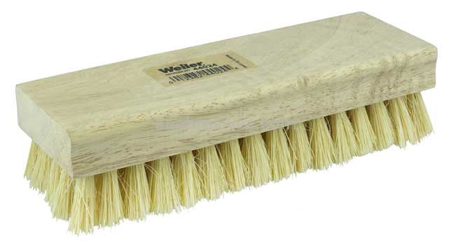 Weiler 44024 8" Square End Scrub Brush 1" Trim Length White Tampico Fill