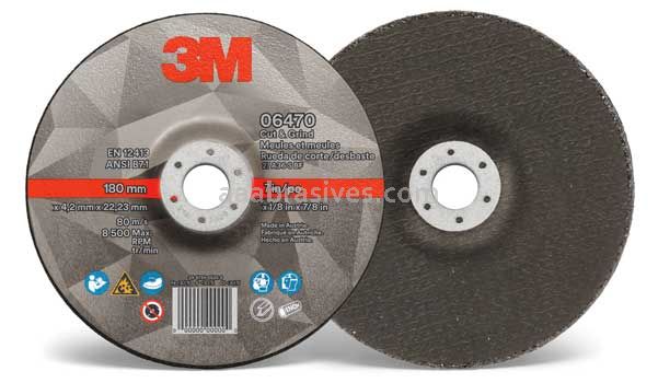 3M&trade; 7100219187 7 x 1/8 x 7/8 06470 T27 Cut & Grind Wheel